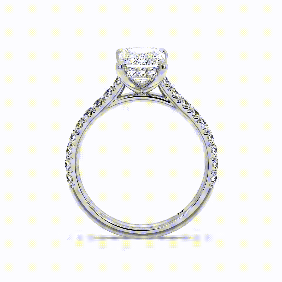 Iris Emerald 18K White Gold